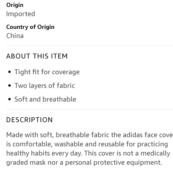 NWT Men's Adidas 3 Pack of Face Mask - Picture 6 of 6